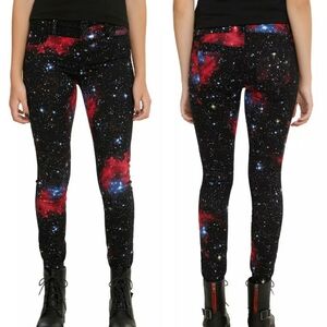 Blackheart Galaxy Print Super Skinny Jeans Pants Women's Junior's Size 5